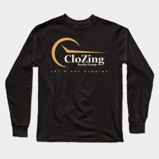 CloZing Realty Group Gold and White Long Sleeve T-Shirt